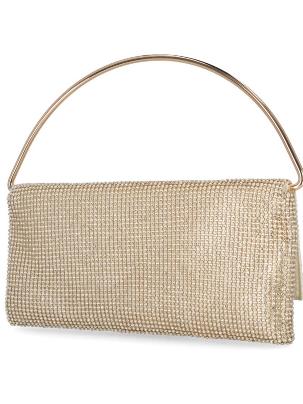 Jessica McClintock Gold Crystal Mesh Wristlet